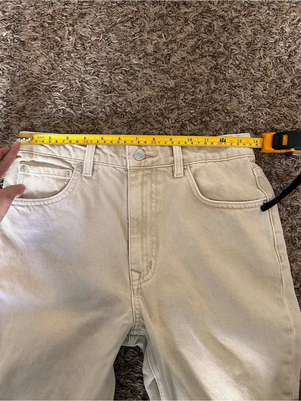 GRLFRND The Harlow High Rise Bootcut with Slit Women’s Beige Jeans Size 25 - Picture 8 of 8